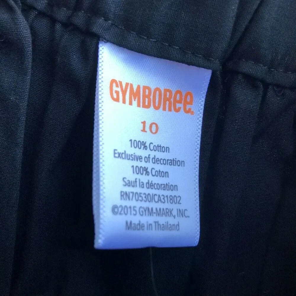 Gymboree Girls Skirt Size 10 Daisy Park‎ Black Poplin Trim Skater Cotton NEW